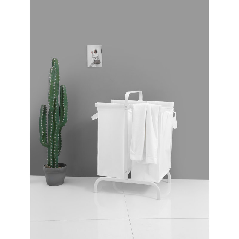 Large Capacity 110L Laundry Hamper With Lid, 2 White Cloth Basket For Clothes & Storage, Extra