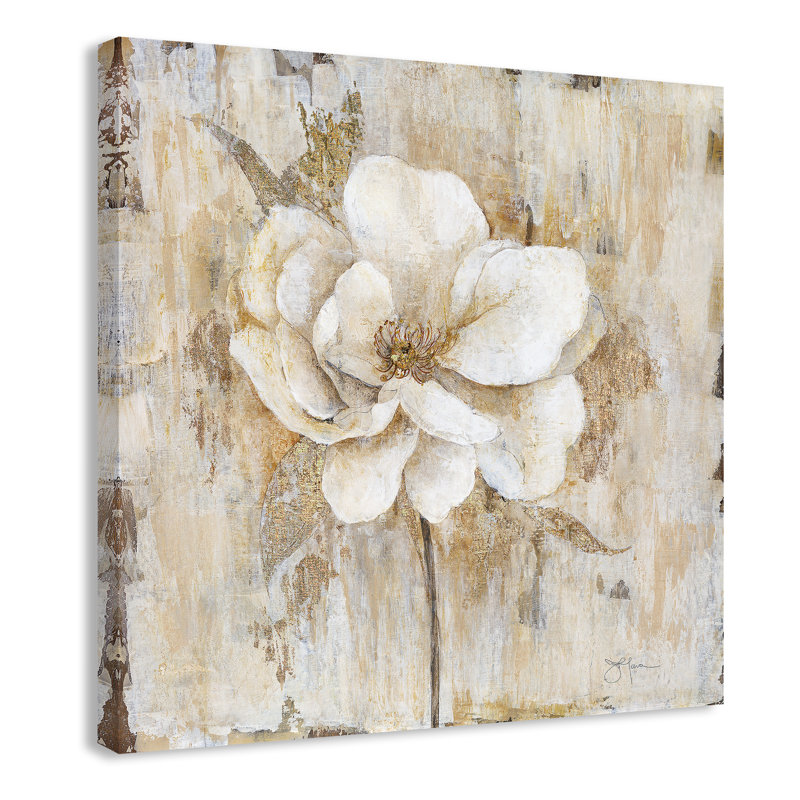 «Venetian Gold Botanical II», peinture sur toile sans cadre, H 45 po x l 45 po x P 1,38 po