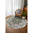 Qasida Collection Digital Print Cotton-Polyester Gray Black Moroccan Rug-235929798