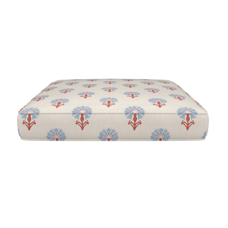 Amala Sunbrella® Outdoor Dining Seat Cushion, Sunbrella Mira Bluebell