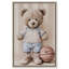 "Little Teddy Soccer Player", reproduction murale encadrée par Art Remedy, cadre noir, 24 x 36-299093034-299093045