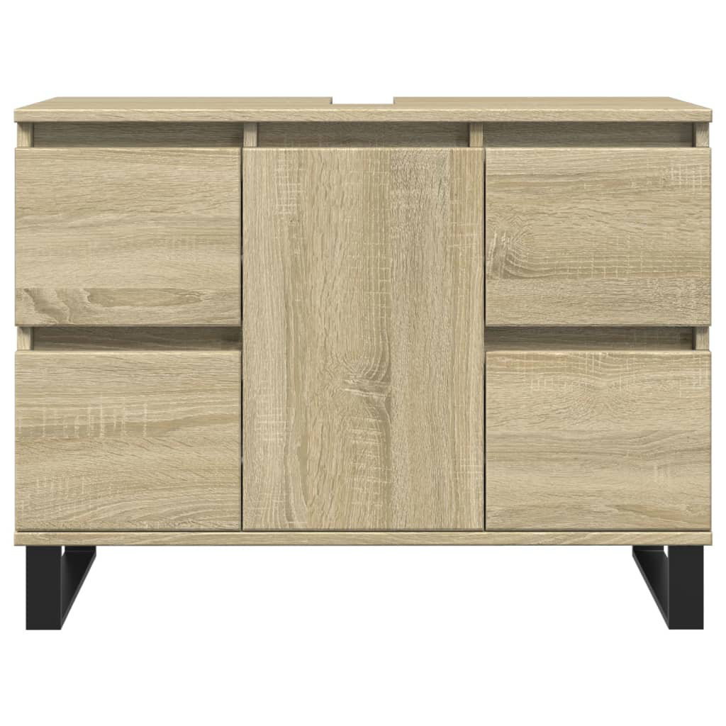 Vidaxl Bathroom Cabinet Sonoma Oak 80X33x60 Cm Engineered Wood