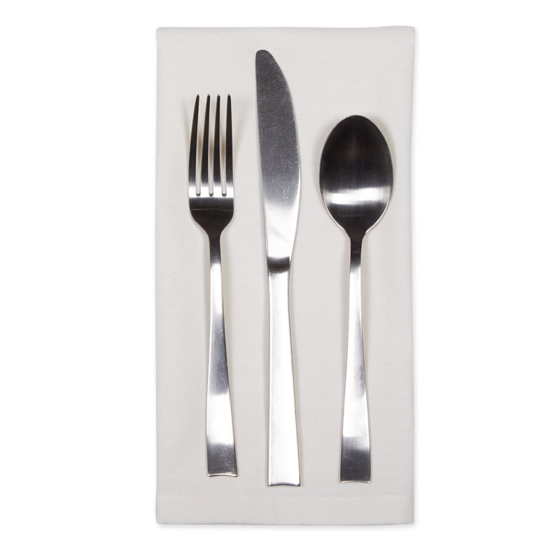 Reisman 100% Cotton Square Napkin, Off-White
