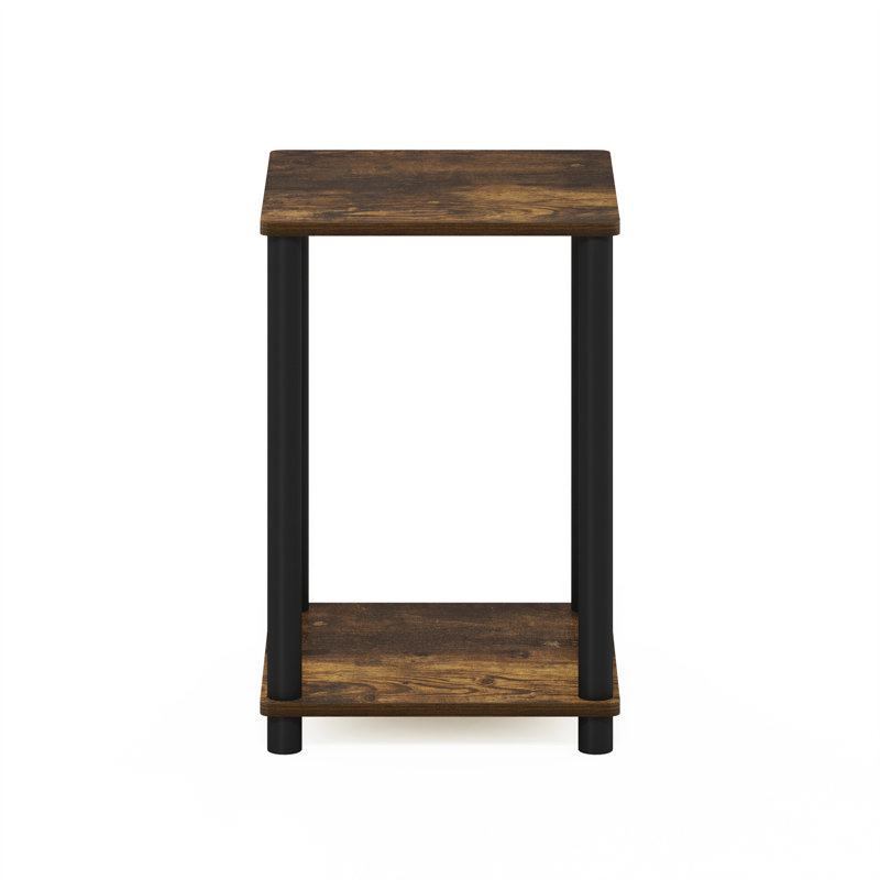 End Table, Amber Pine, Black