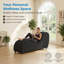 S-Shaped Velvet Yoga Chaise Lounge with Solid Wood & Iron Frame-1986100900