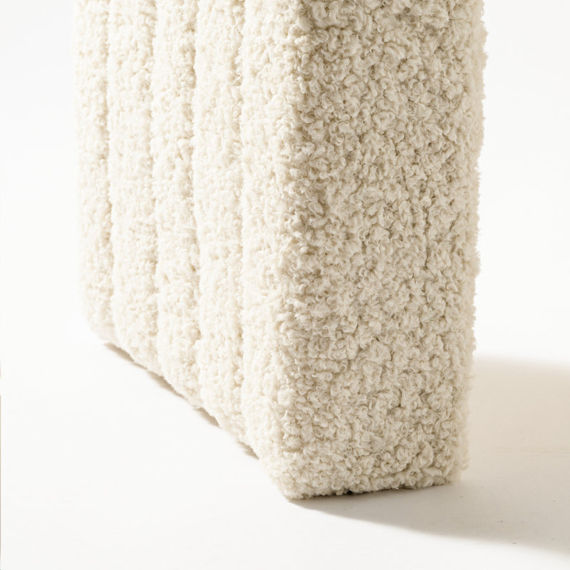20.8" Wide Upholstered Pouf Ottoman