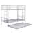 Silver Metal Bunk Bed With Trundle - Quiet Nighttime Rest In Space Saving Bedroom Choice-979381327