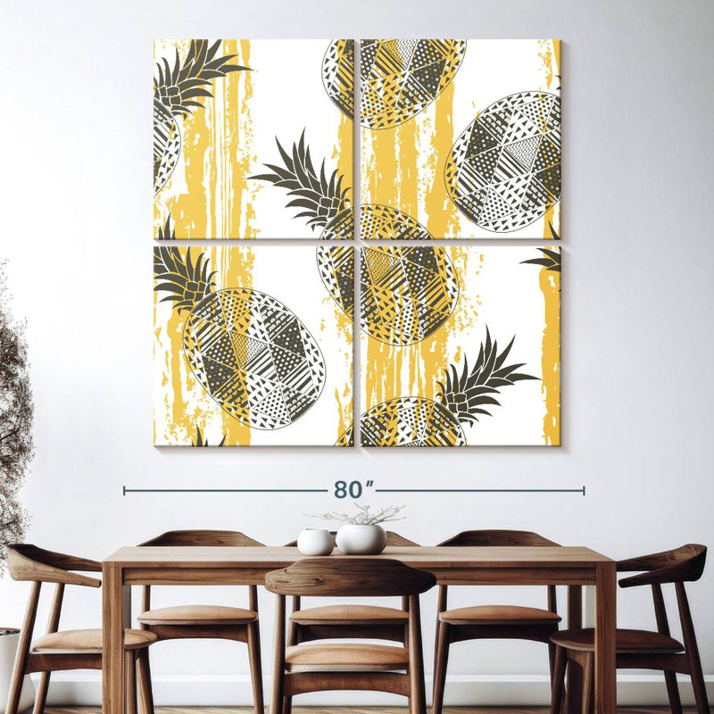 Yarlin Geometric Pattern Pineapples, 74" H x 74" W