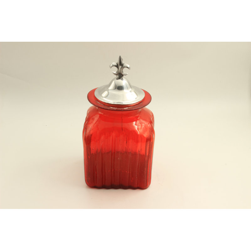 Glass Jar, 13" H x 6" W x 7" D