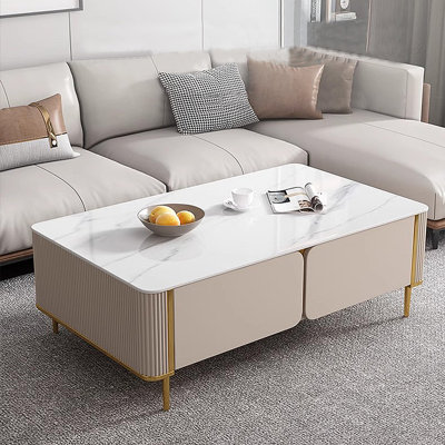 Table basse moderne et minimaliste en ardoise