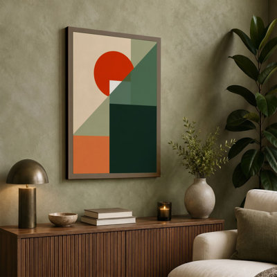 Chromatic Planes Geometric - Wrapped Canvas