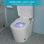 Toilette intelligente avec bidet intégré, ouverture et fermeture automatiques, siège chauffant allongé, capteur de pied encastré, affichage DEL, lavage à l'eau chaude, sécheuse, veilleuse