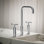 Purist Widespread Bathroom Sink Faucet with High Cross Handles and High Gooseneck Spout