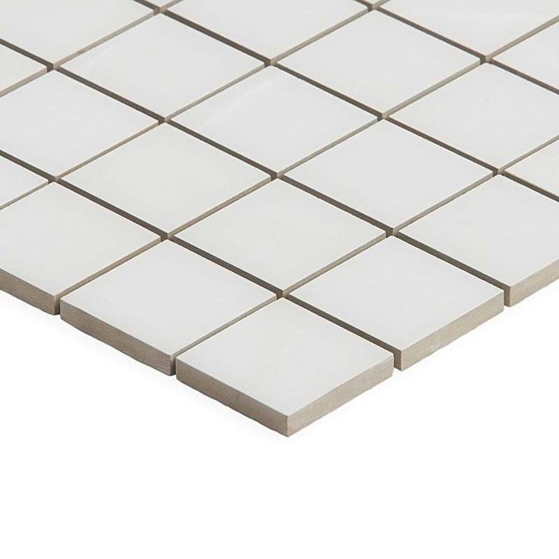 Dreamstone 2X2 Matte Porcelain Mosaic, Aztec Onyx Bianco Matte