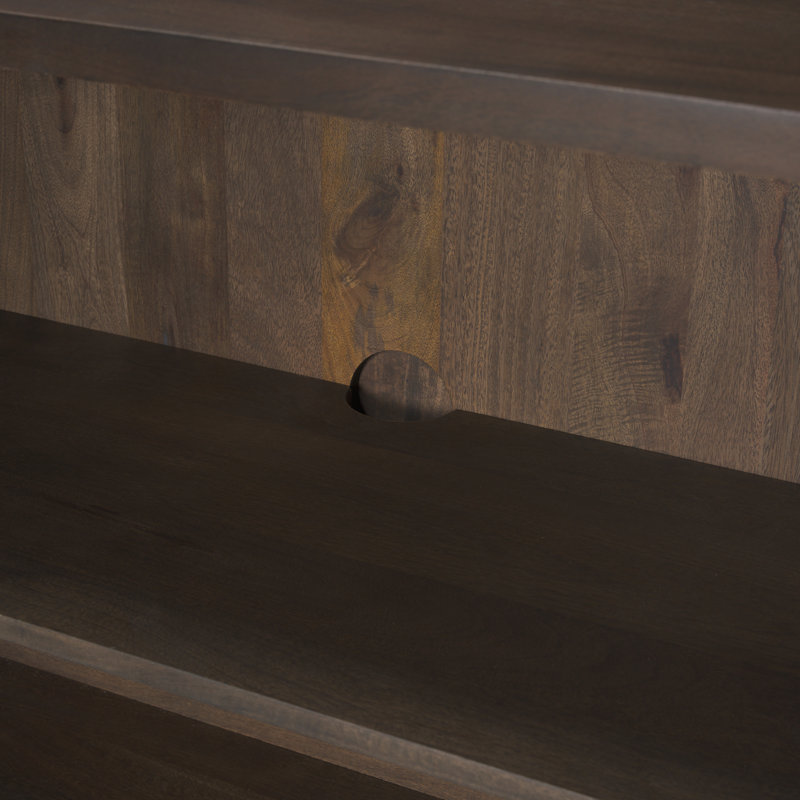 Armoire d'appoint en bois massif Aprile, Brun foncé
