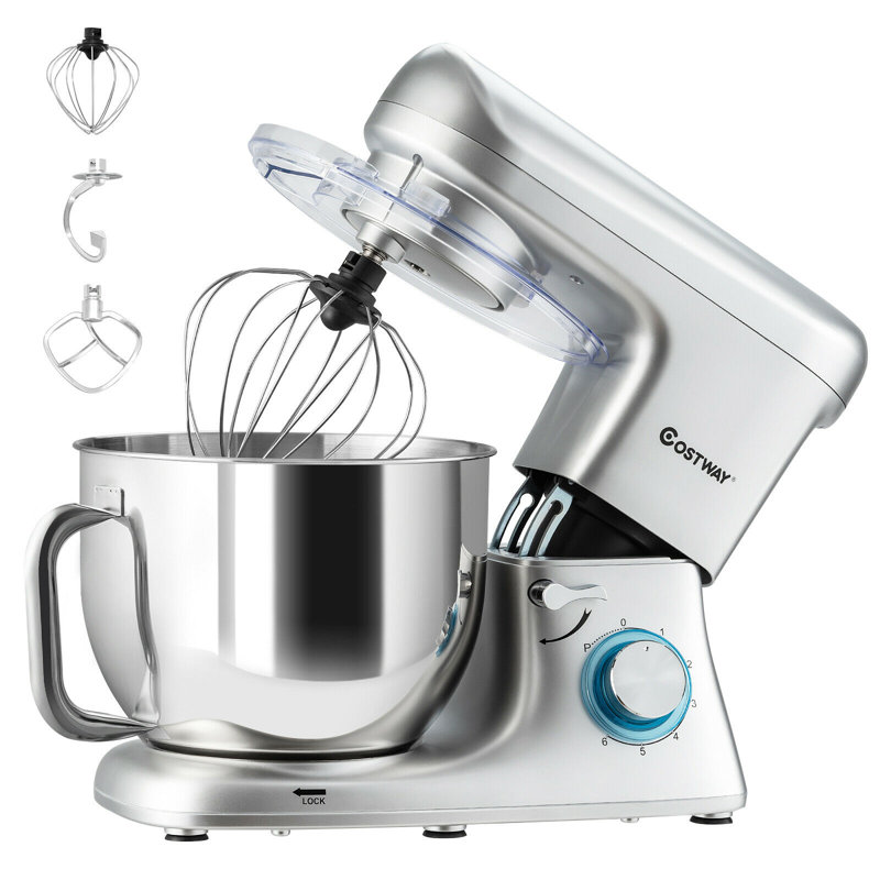 Costway 7L Stand Mixer, Silver