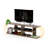 Mid Century Modern 68 Inch Tv Stand, Solid Wood With 4 Shelves Open Storage Entertainment Centre, Walnut/Yellow Centre Storage,-1464346043