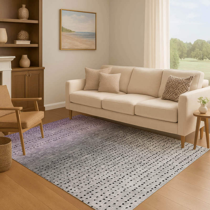 Premium Machine Washable Ansley Abstract Rug, Rectangle 10' x 14'