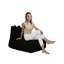 Fauteuil à billes de jardin Original noir, 41,3 po x 29,5 po x 41,3 po | 100% polyester imperméable, mousse de styromousse recyclée à 100% | Système de double fermeture à glissière dissimulée, capacité de poids maximale: 440 lb | Parfait pour le divertissement extérieur moderne-244502173