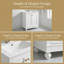 Meuble-lavabo simple 24 po avec lavabo en céramique, tablette ouverte, 2 tiroirs 24 po-129892697