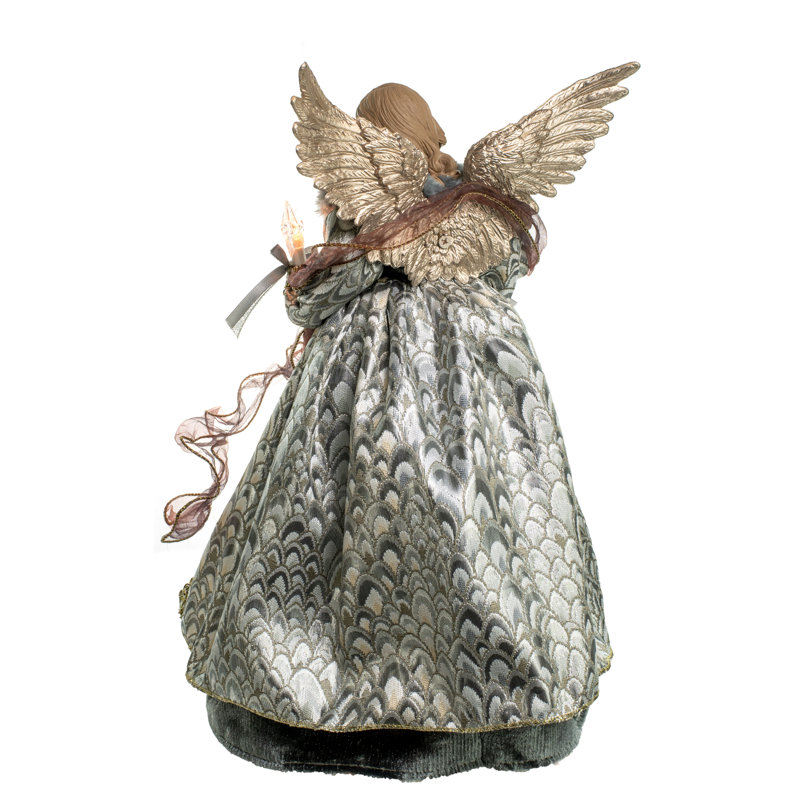 16'' Handmade Fabric Lighted Shatterproof Tree Topper