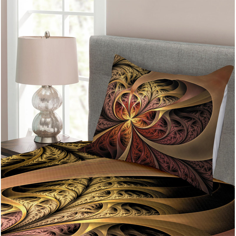 Twin Size Multicolor Quilted Bedspread Set with Pillow Sham