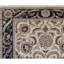 Tapis ivoire et bleu marine noué à la main de haute qualité