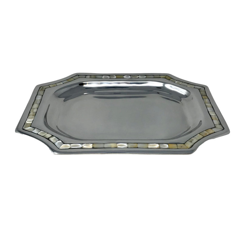 Mother Of Pearl Emerald Cut Serving Tray