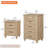 Ensemble de commode et table de chevet 2 pièces 2 pièces, chêne