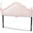 Iridium Nail Head Trim Full Light Pink Velvet Upholstered Headboard, 56.02" H X 55.97" W X 2.28" D-254773808-254773822