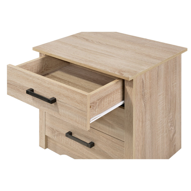 Modern Elegance Wenge Nightstand, Natural