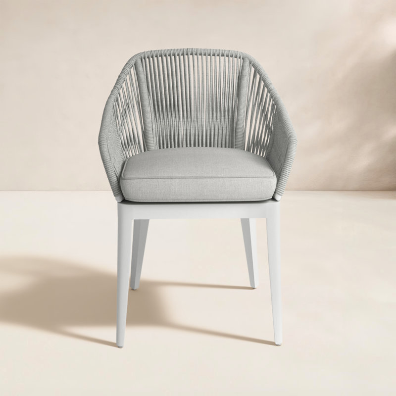 Miami Outdoor Dining Armchair, Echo Ash Sunbrella®
