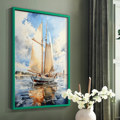 NAUTICAL Series CECLI - Impression encadrée de qualité supérieure - Prêt à accrocher - Aucun clou requis