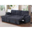 Canapé-lit modulaire réversible en tissu chenille de 91 po de largeur avec méridienne de rangement, table rabattable, porte-gobelets et ports de chargement-1699677235