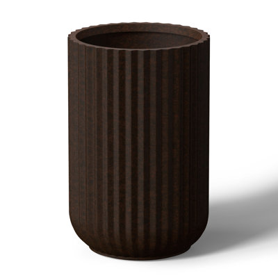 (Enhanced Interior) Concrete Round Planter / Pot With Drainage Holes
