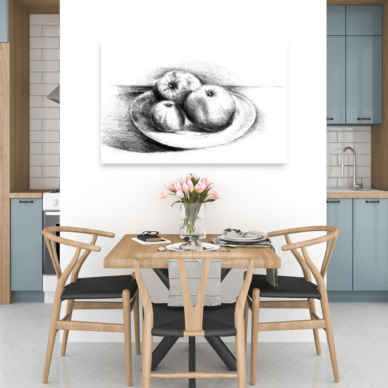 «Classic Apple Still Life Classic Organic Contemporary Fruit», reproduction d'art, H 32 po x l 48 po