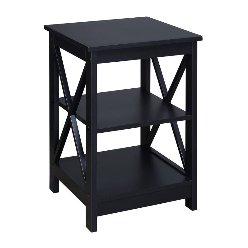 Table de bout avec rangement Darek, Noir