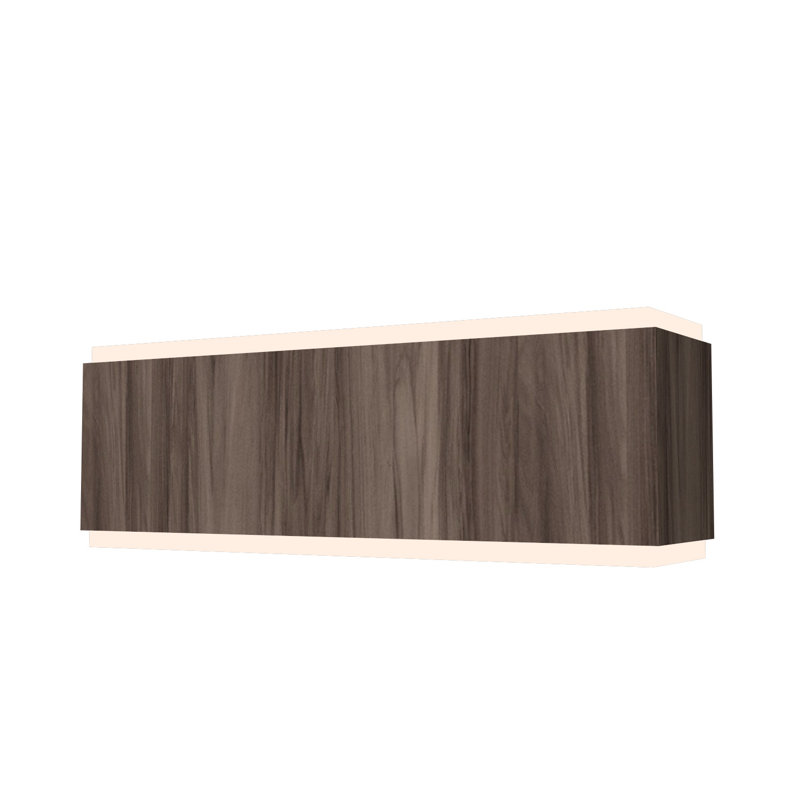 Clean 2 - Light Flush Mounted Sconce, American Walnut