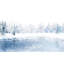 Lac, paysage d'hiver, peinture à l'aquarelle, papier peint amovible-1298829211