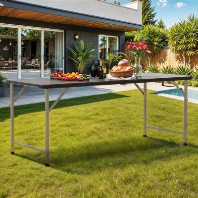 Ambrister Rectangular Outdoor Folding Dining Table