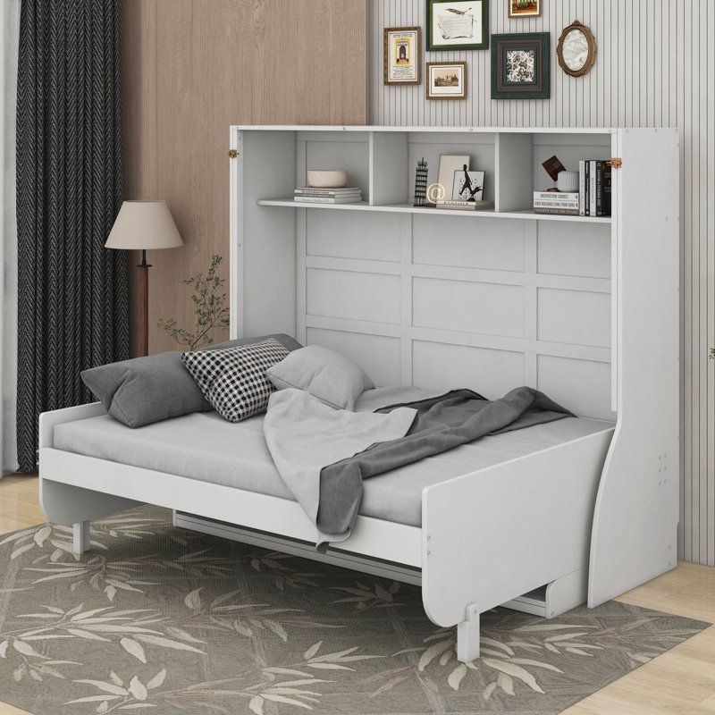 Lit escamotable double avec bureau