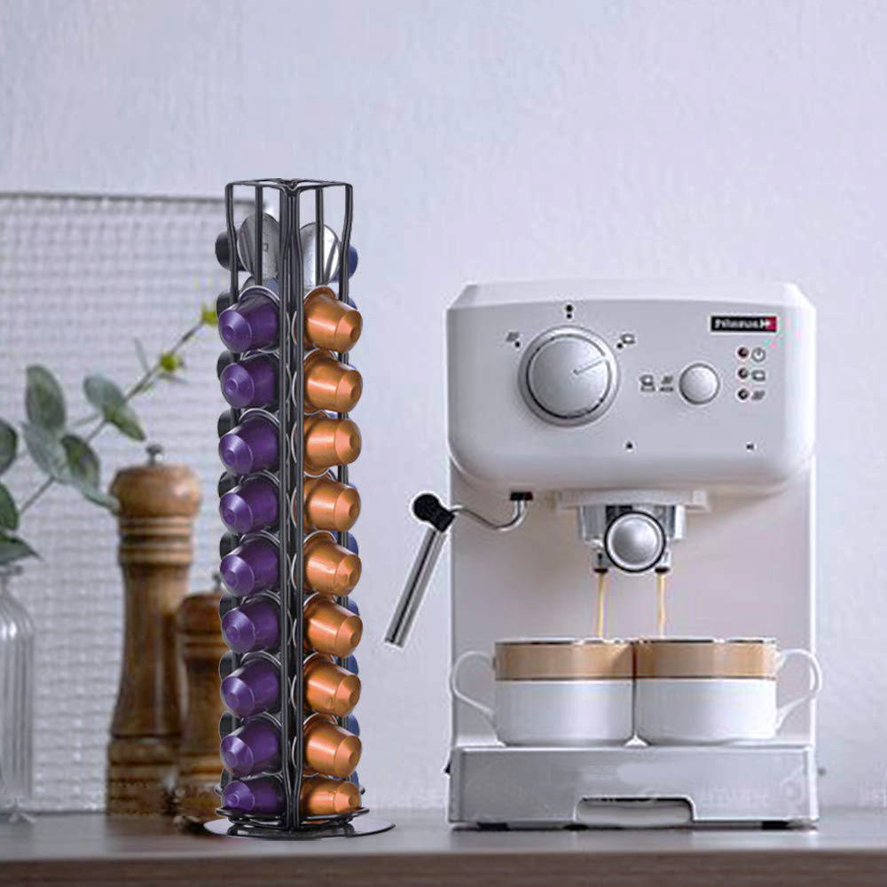 Nespresso Kapselhalter(40 StÃ¼ck) Drehbar KapselstÃ¤nder Zur Aufbewahrung Von Kaffeekapseln, (Nespresso-40)