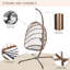 Fauteuil hamac suspendu pour 1 personne avec support Cruster-1560270782