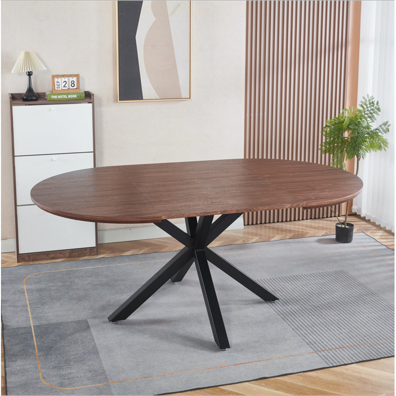 Table extensible, table de salle à manger, table de bureau, table basse, Noyer