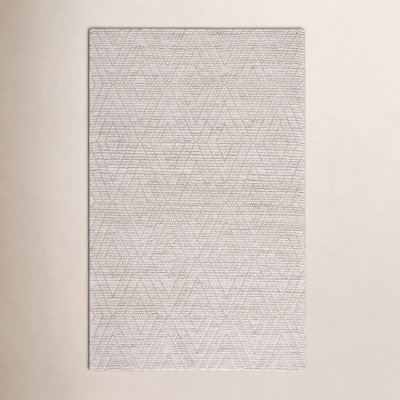 Elle Ivory Hand-Woven Geometric Rug