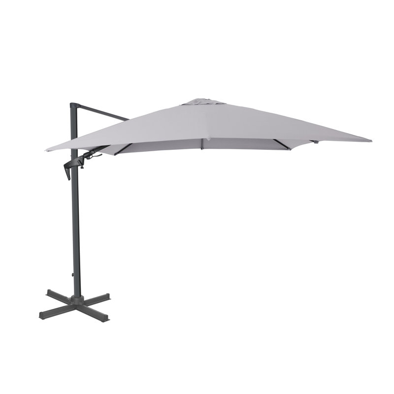 Aabid Royce Executive 3m Square Cantilever Parasol, Soft Grey
