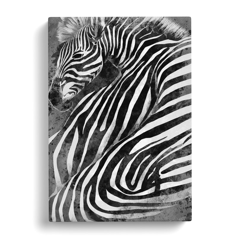 Zebra Art No.2 Abstract - Wrapped Canvas, 76cm H x 50cm W x 3cm D