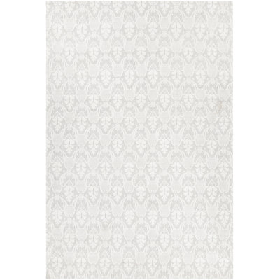 Tapis de la surface ivoire en laine à motifs Vaishali