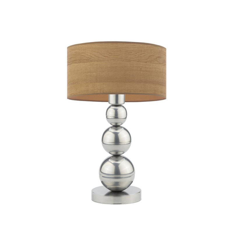 Monti Metal Table Lamp, Silver, Natural