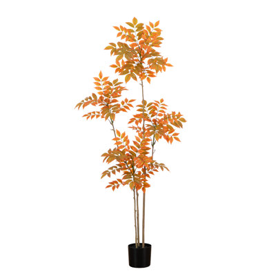 5ft. Autumn Minimalist Sumac Artificial Fall Tree